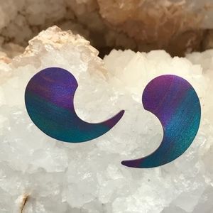 Hologram Purple/Blue Fashion Earrings